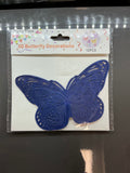 12pcs 3D Royal Blue Butterfly’s