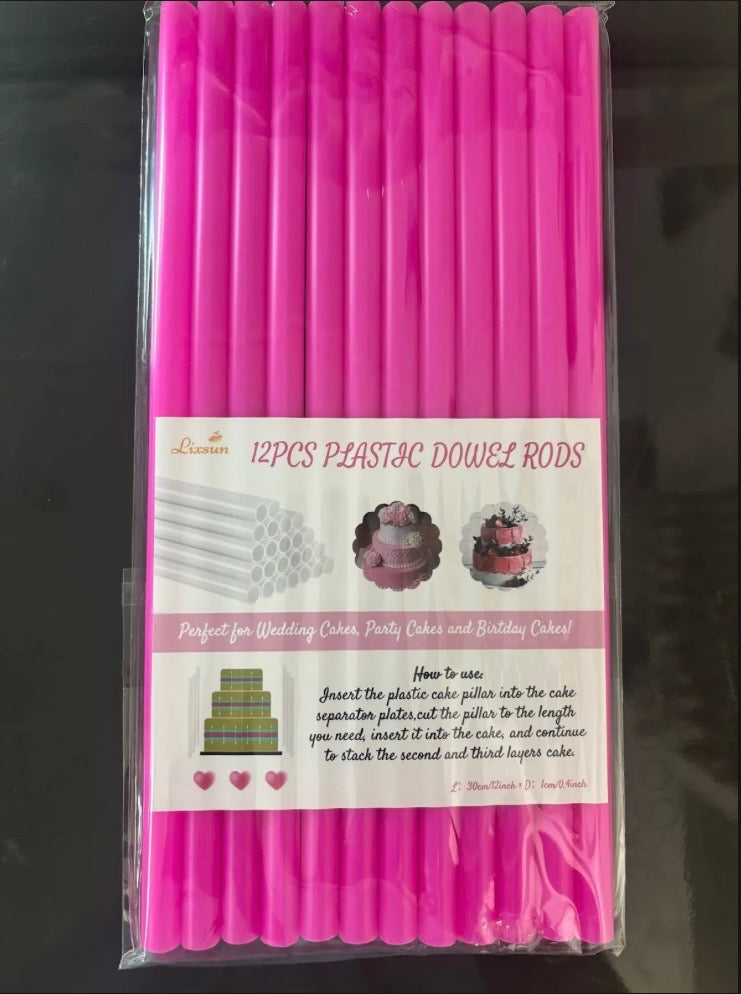 12” x 0.4” 12pcs Dowel Rods