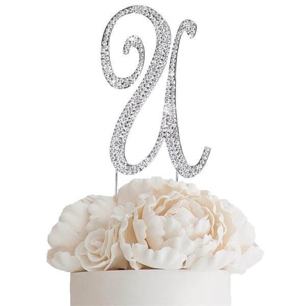 Rhinestone Letter Topper-U