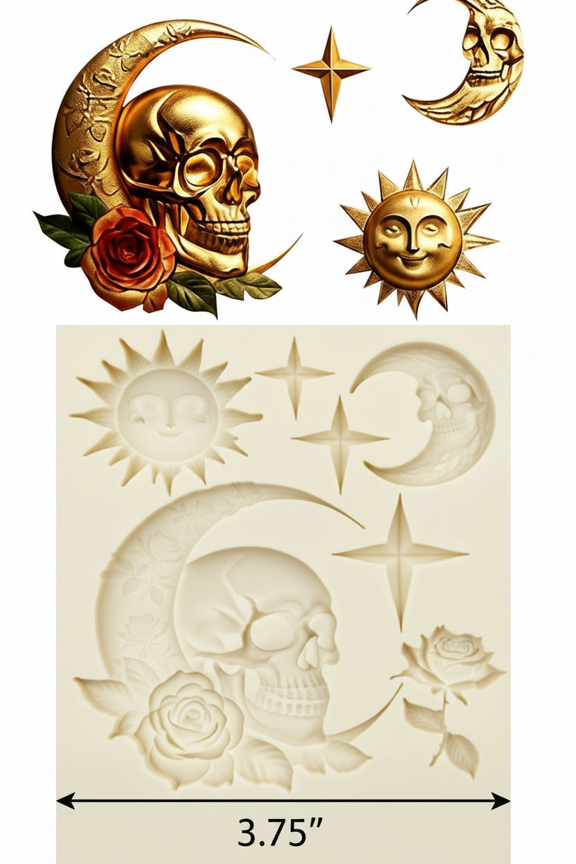 Skull Moon Sun Rose