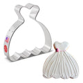 Wedding Dress Cookie Cutter, 4"