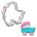 Baby Carriage Cookie Cutter, 3 1/2"