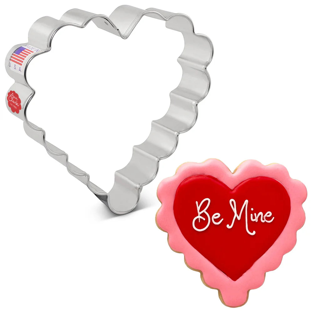 Scalloped Heart Cookie Cutter 4" x 4"