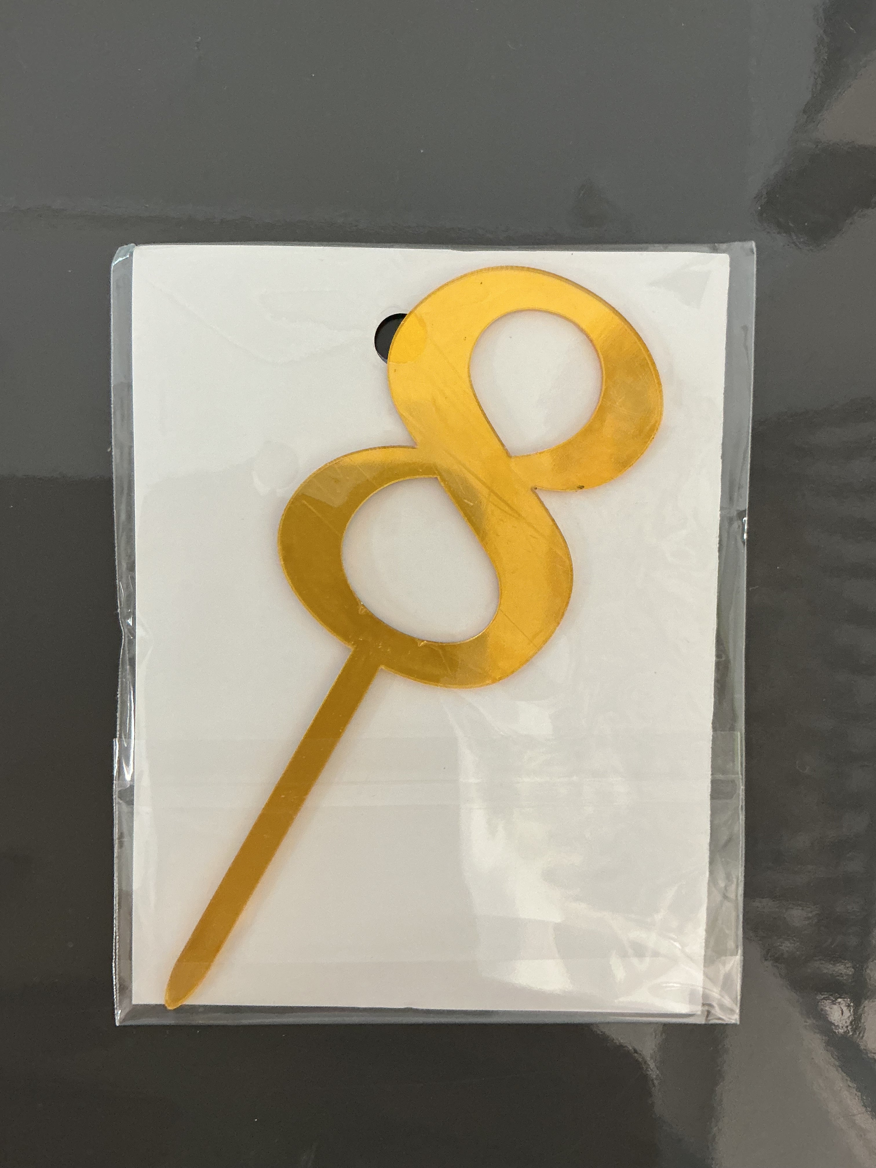 2” Golden number topper-8