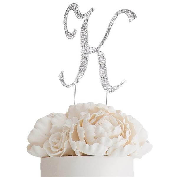 Rhinestone Letter Topper-K