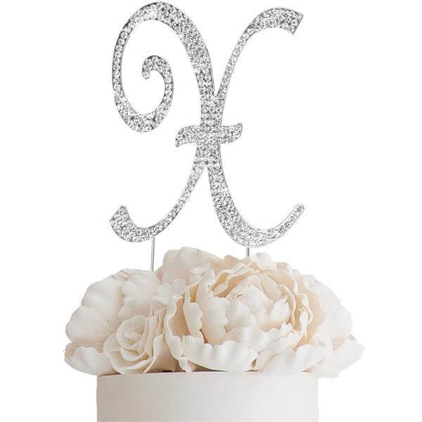 Rhinestone Letter Topper-X