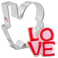 LOVE Word Cookie Cutter 3.25" x 3.37" x 1"