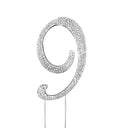 Silver Rhinestone Number-9
