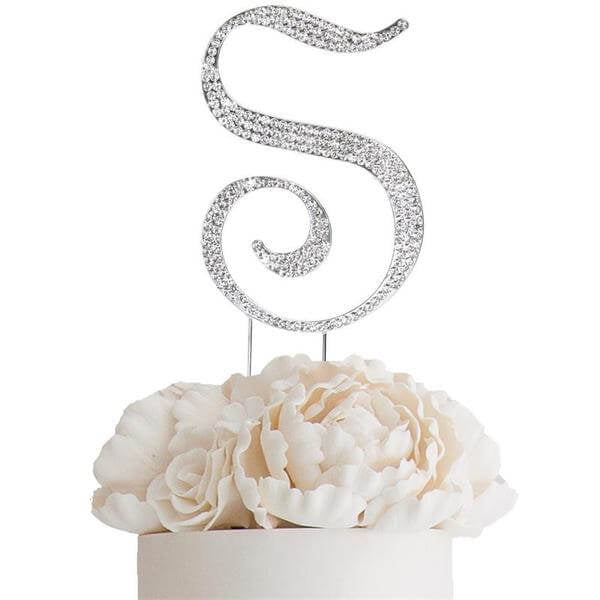 Rhinestone Letter Topper-S