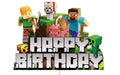 Cake Topper-Minecraft Happy Birthday