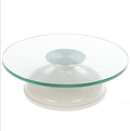 White Glass Top Turntable