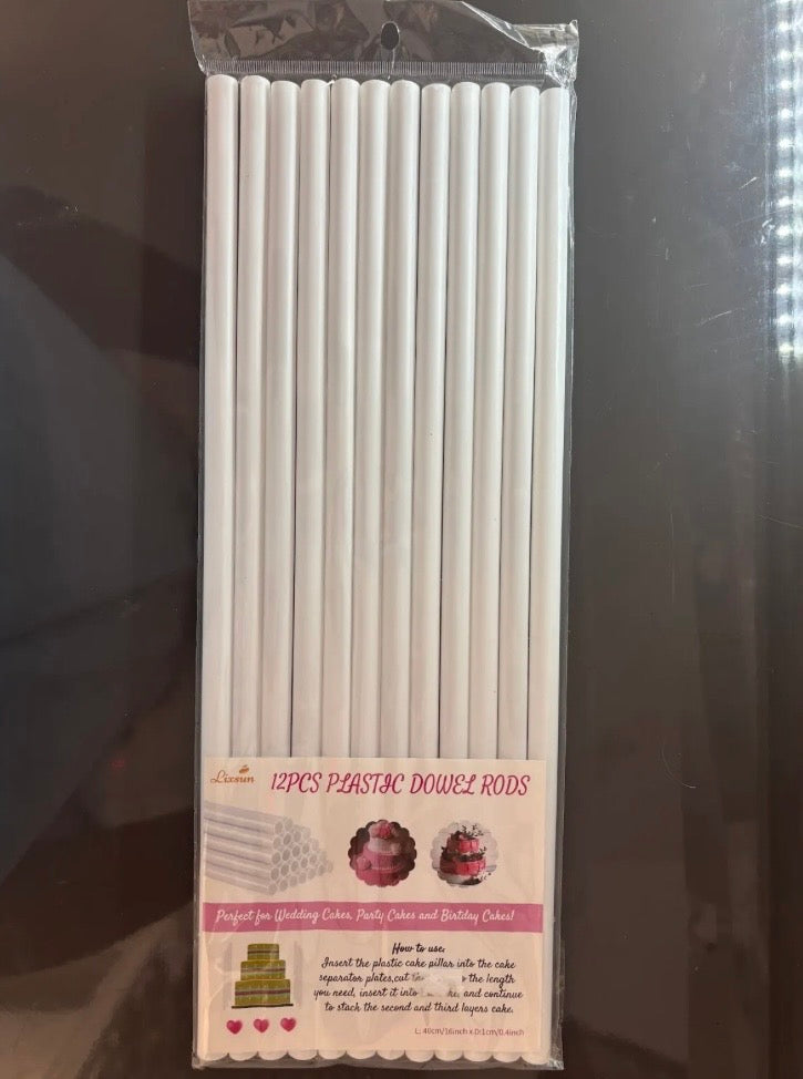 16” x 0.4” 12pcs Dowel Rods