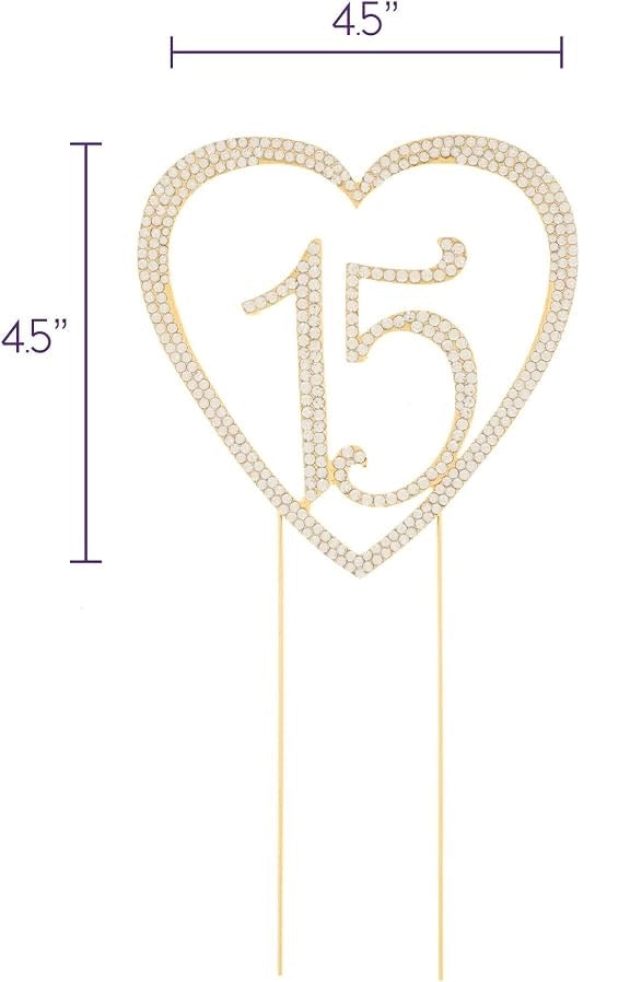 Gold Rh Heart 15