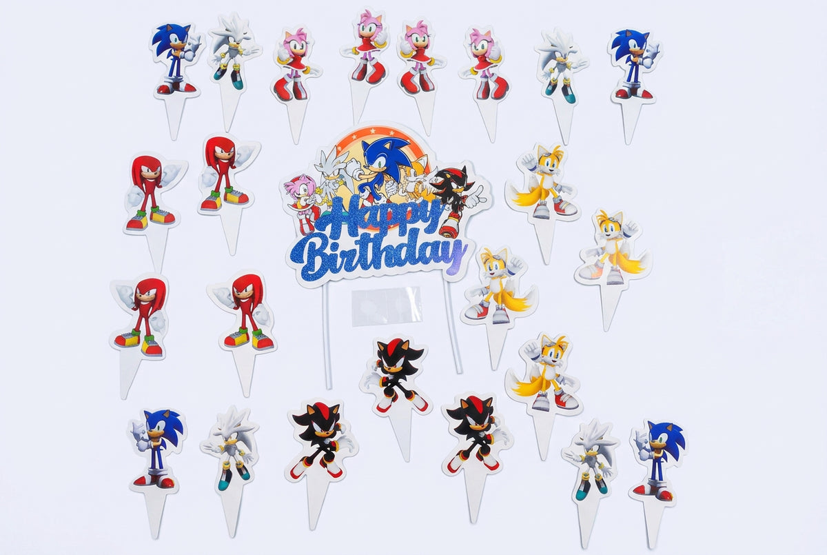Cupcake Toppers Sonic 24ct
