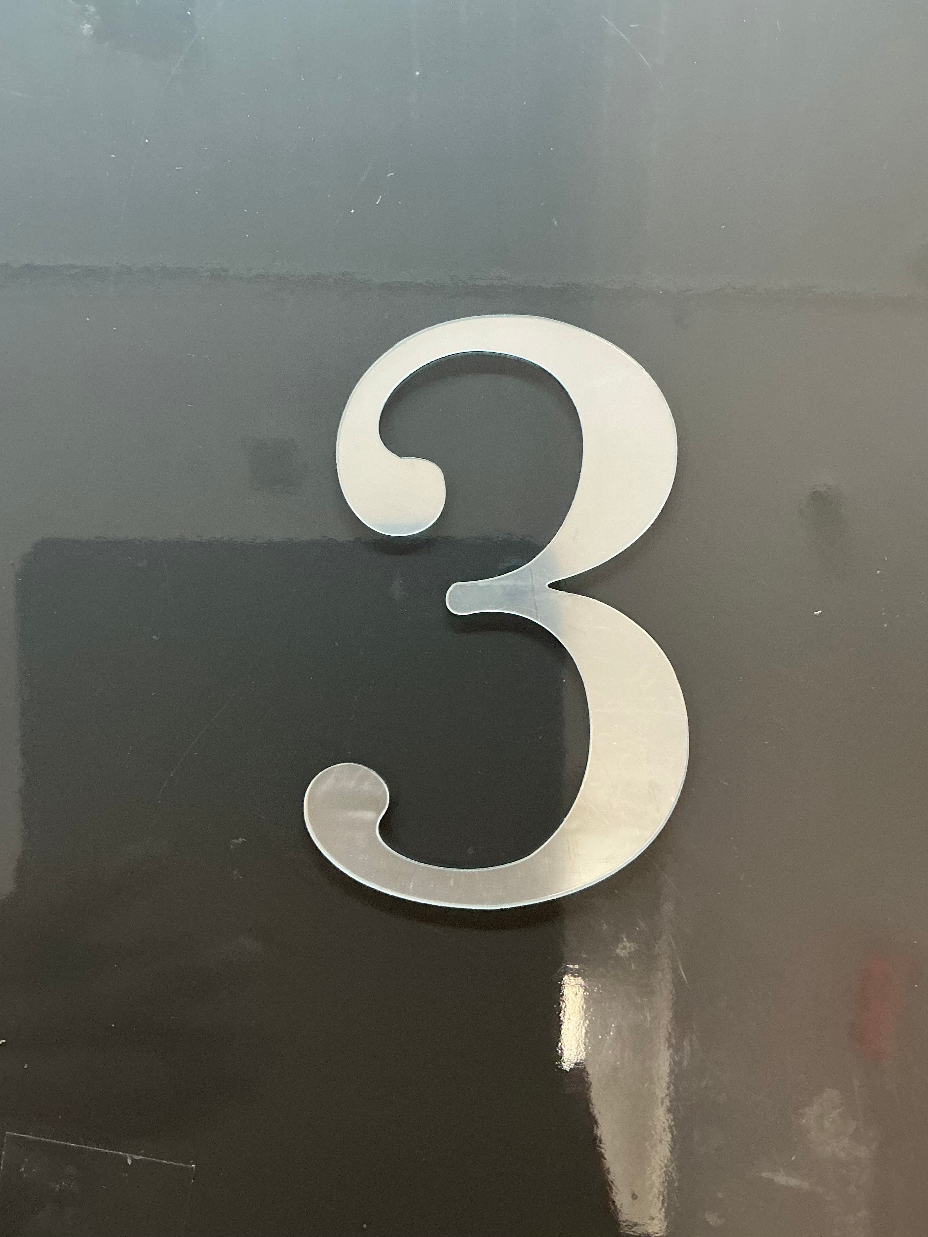 4" Silver Number Topper-3