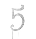 Silver Rhinestone Number-5