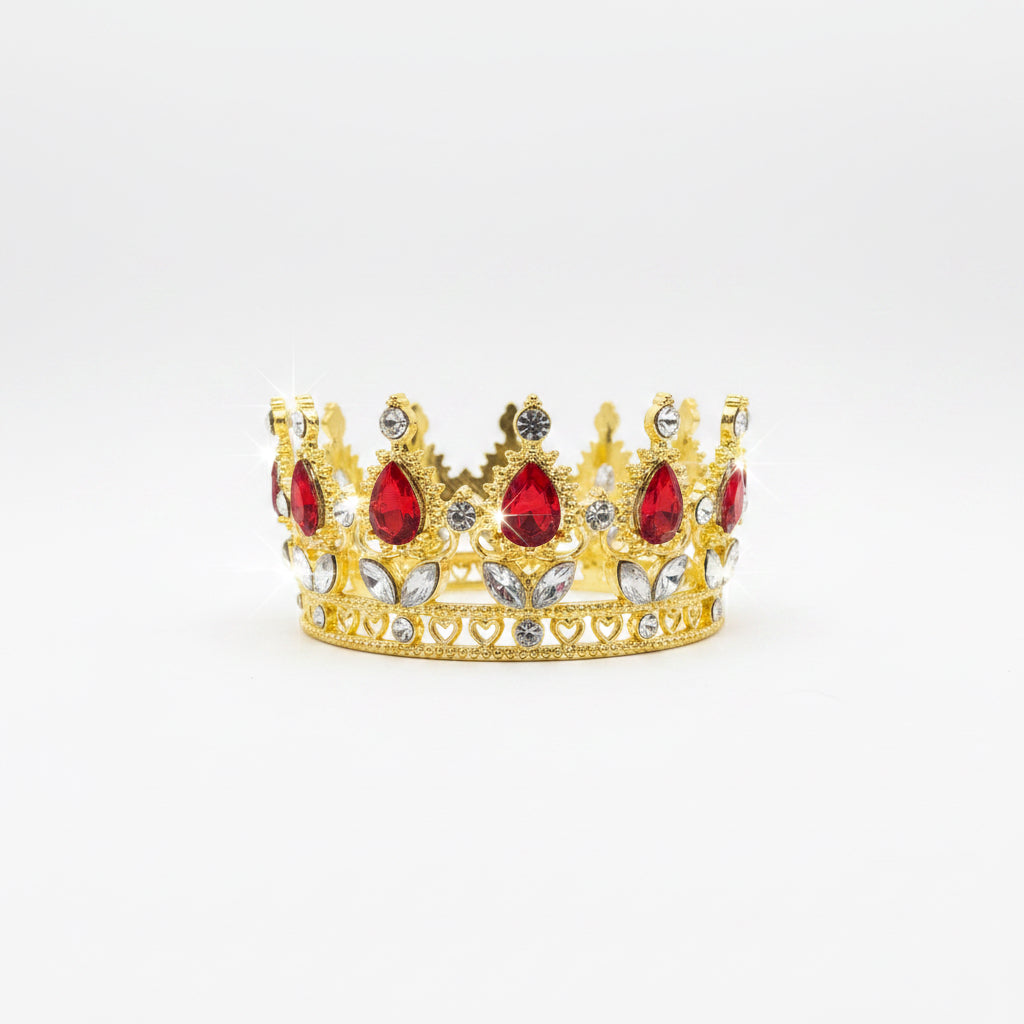 2.5” Gold/Red Rhn Crown