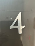 4” Silver number topper-4