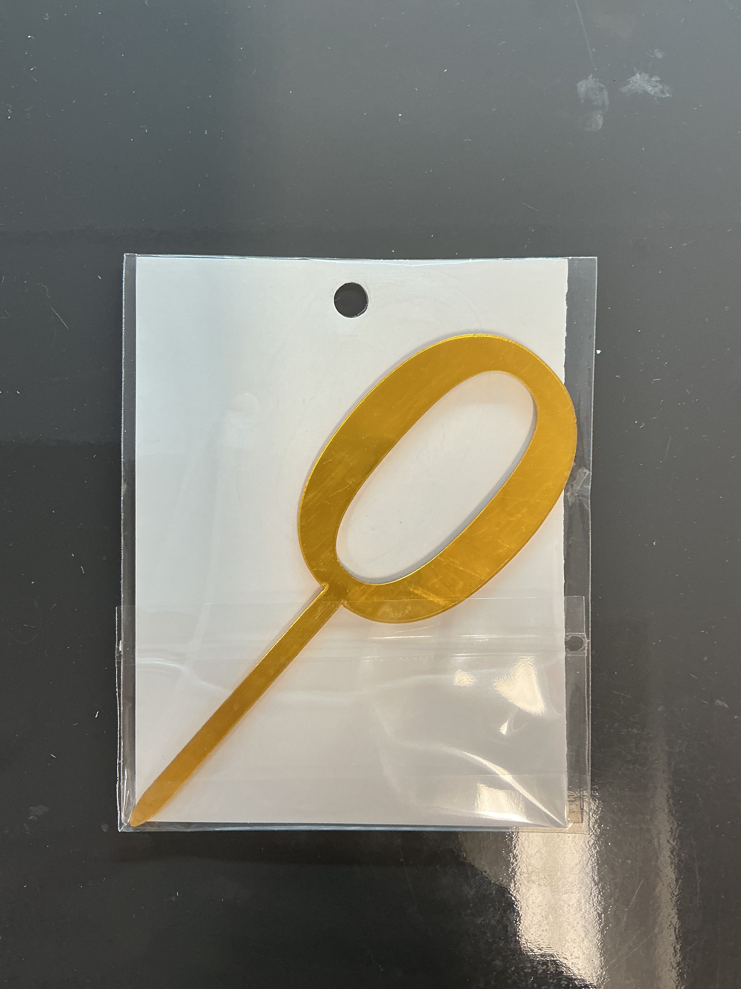 2” Golden number topper-0