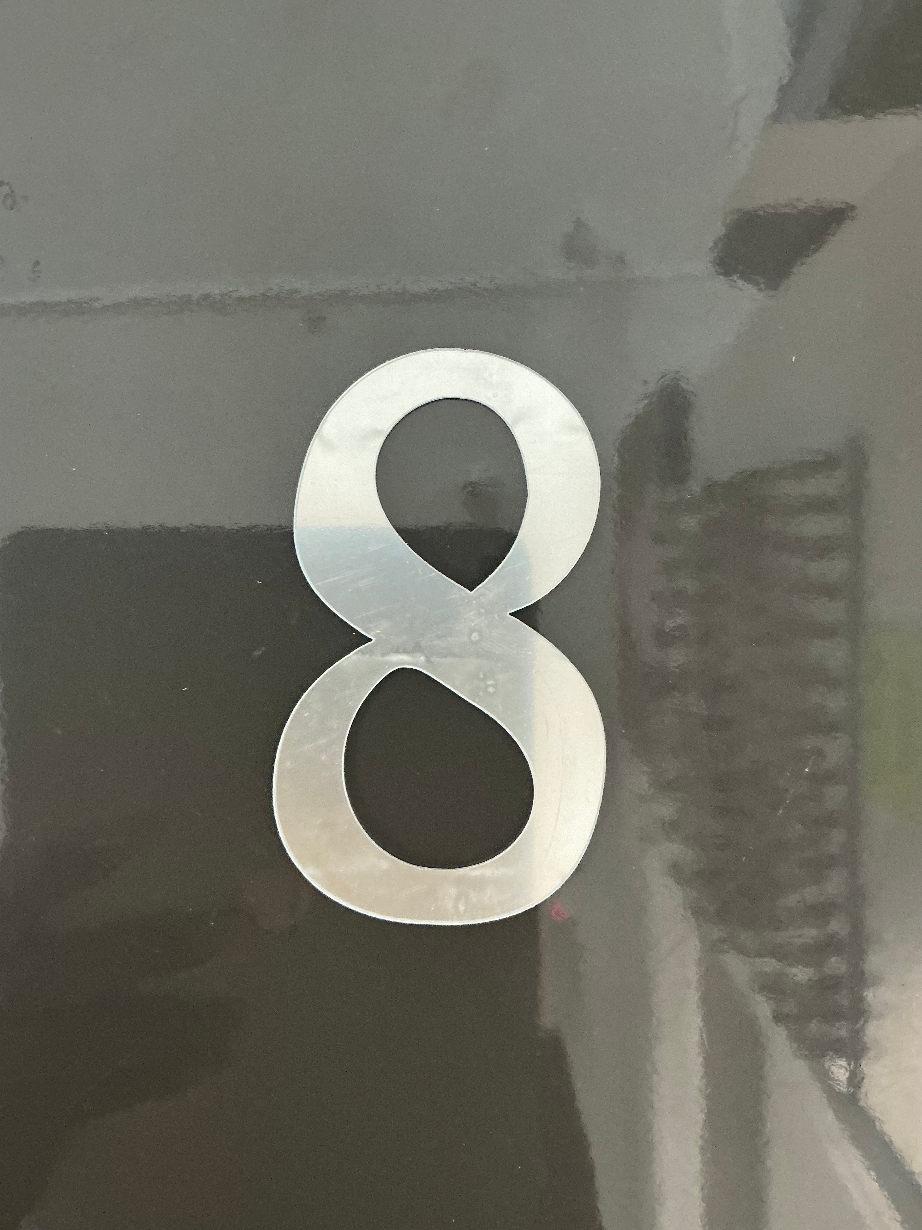 4” Silver number topper-8