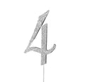 Silver Rhinestone Number-4