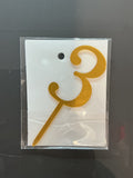 2” Golden number topper-3