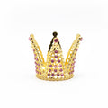 1.5” Gold/Pink Rhn Crown