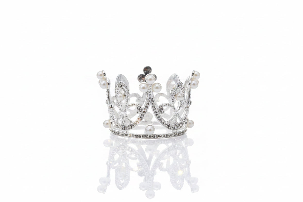 2” Silver/Pearls Crown