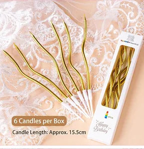 Swirl Candle-Gold