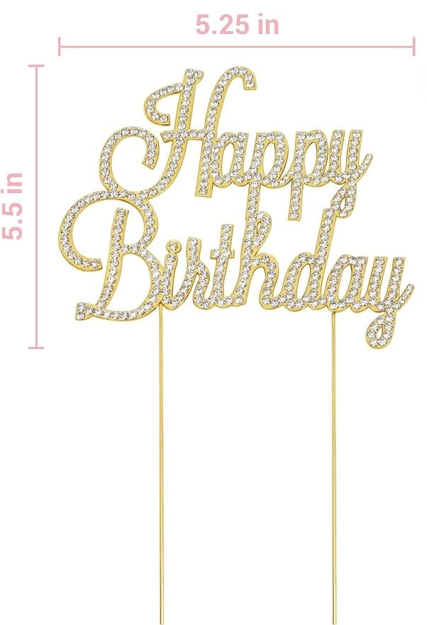Gold Rh Happy Birthday