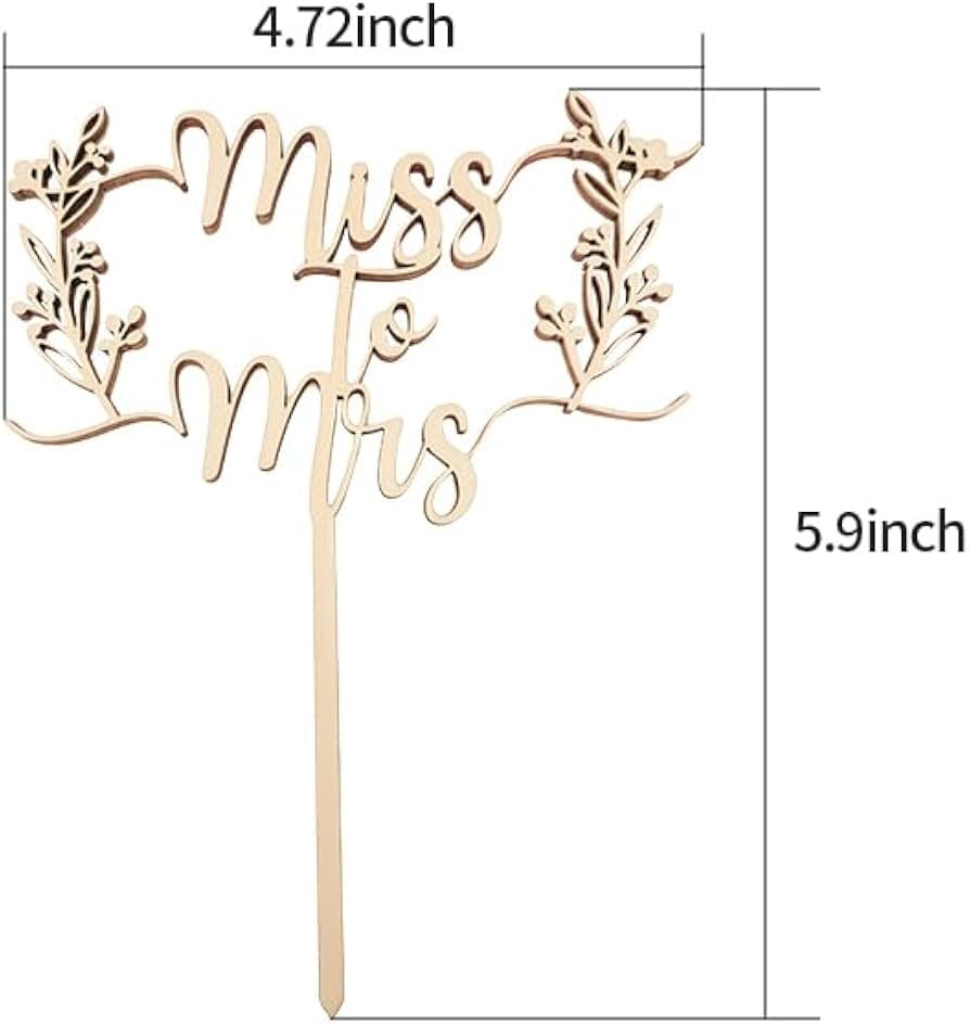Cake Topper-Miss to Mrs