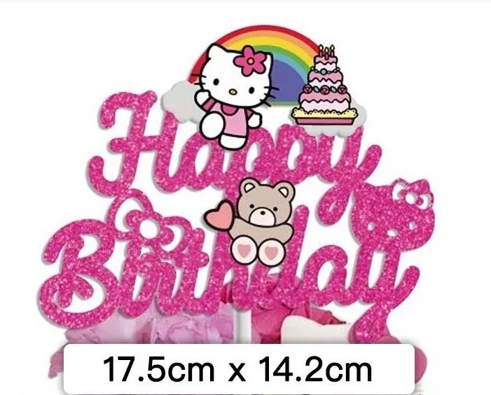 Cake Topper-Hello Kitty Happy Birthday