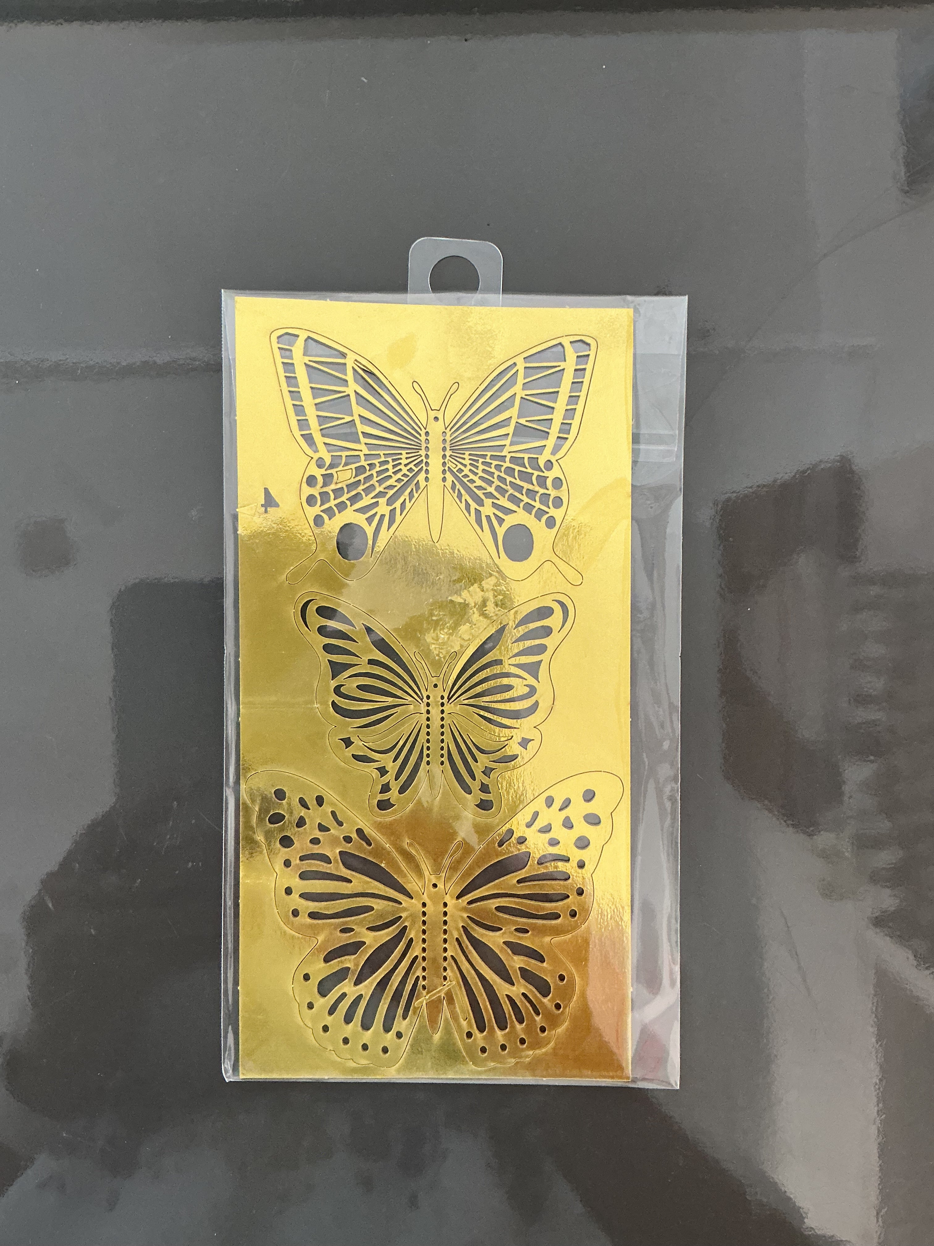 Gold Tri-Butterfly Set