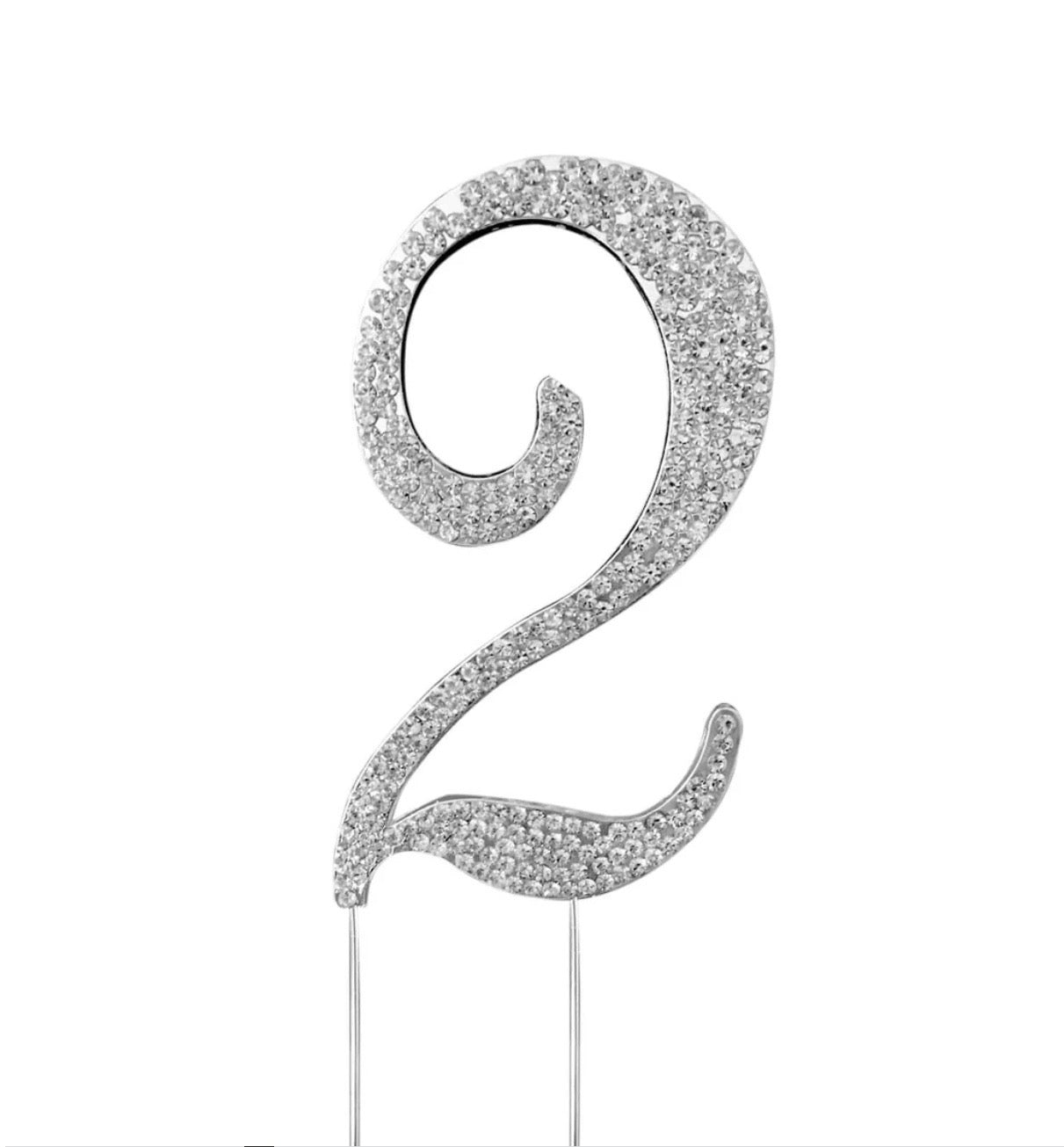Silver Rhinestone Number-2
