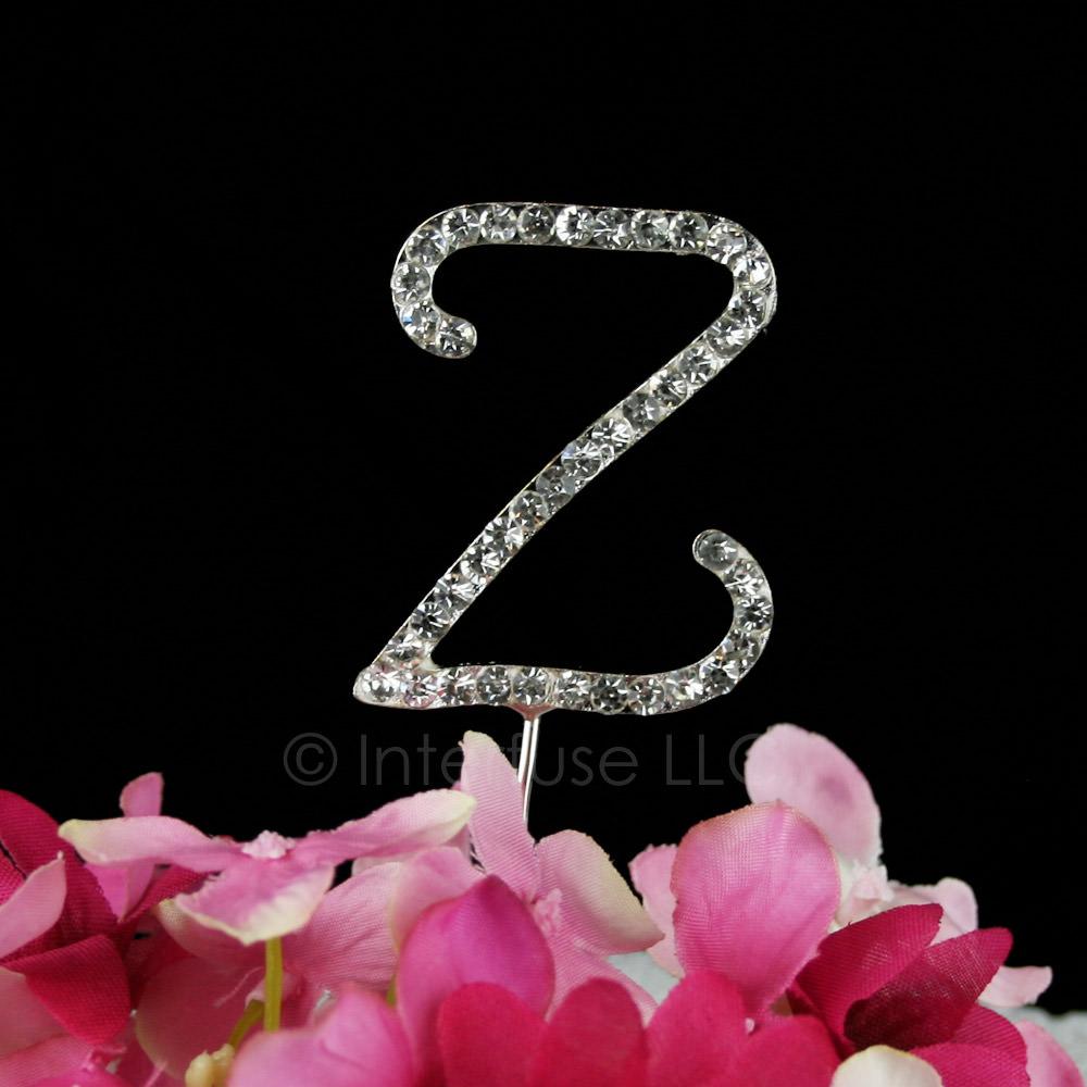 Rhinestone Letter Topper-Z