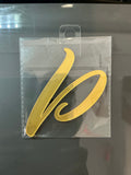 4” Gold Cursive Letter Topper-P
