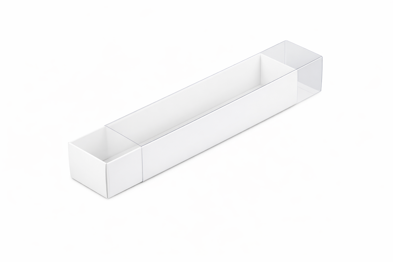 12x2 1/4x2 White-Clear Lid