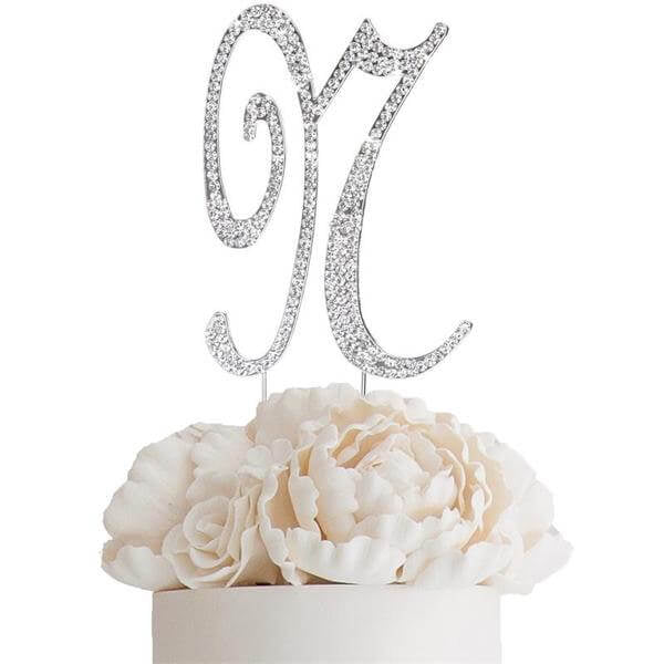 Rhinestone Letter Topper-N