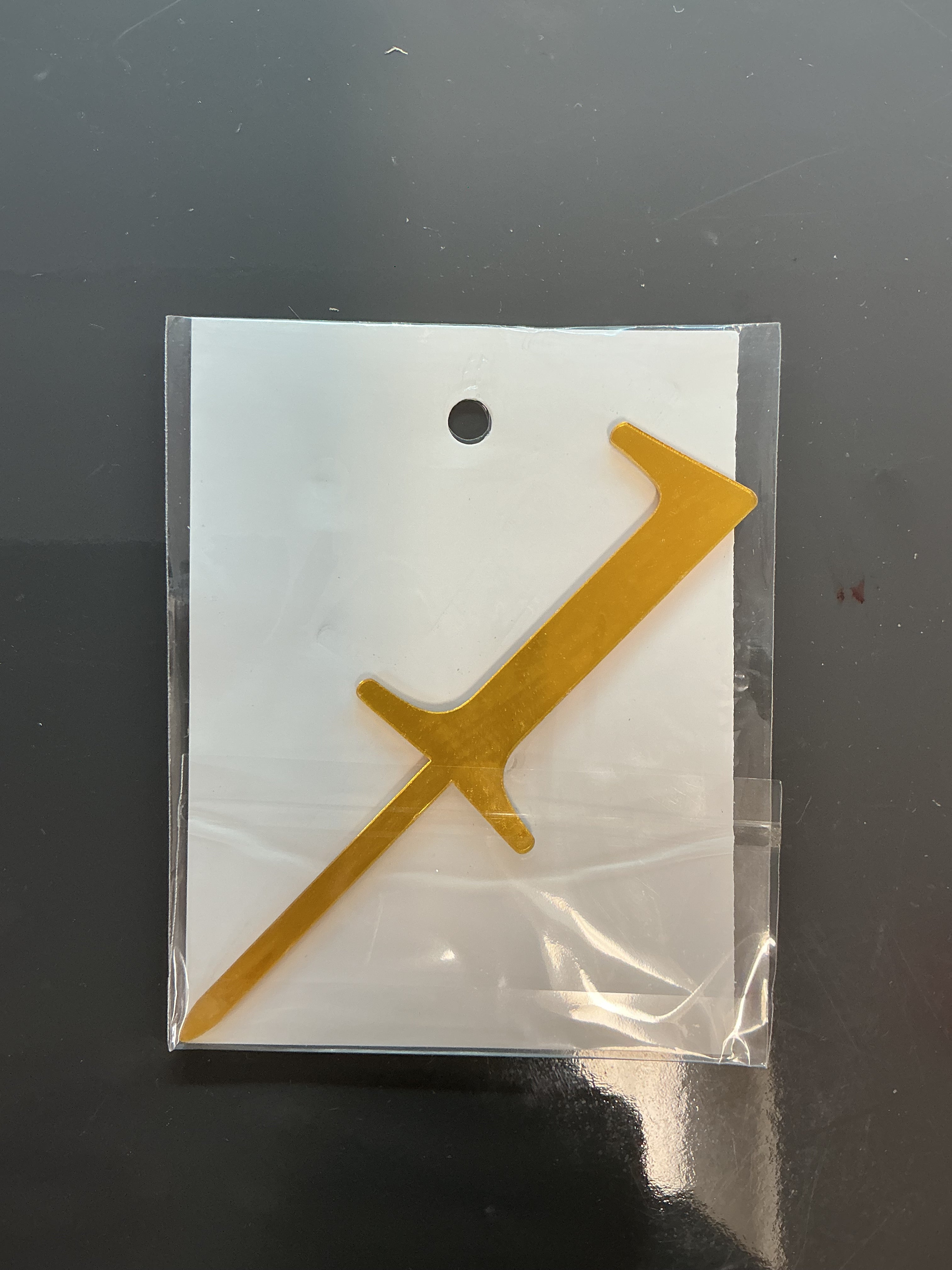 2” Golden number topper-1