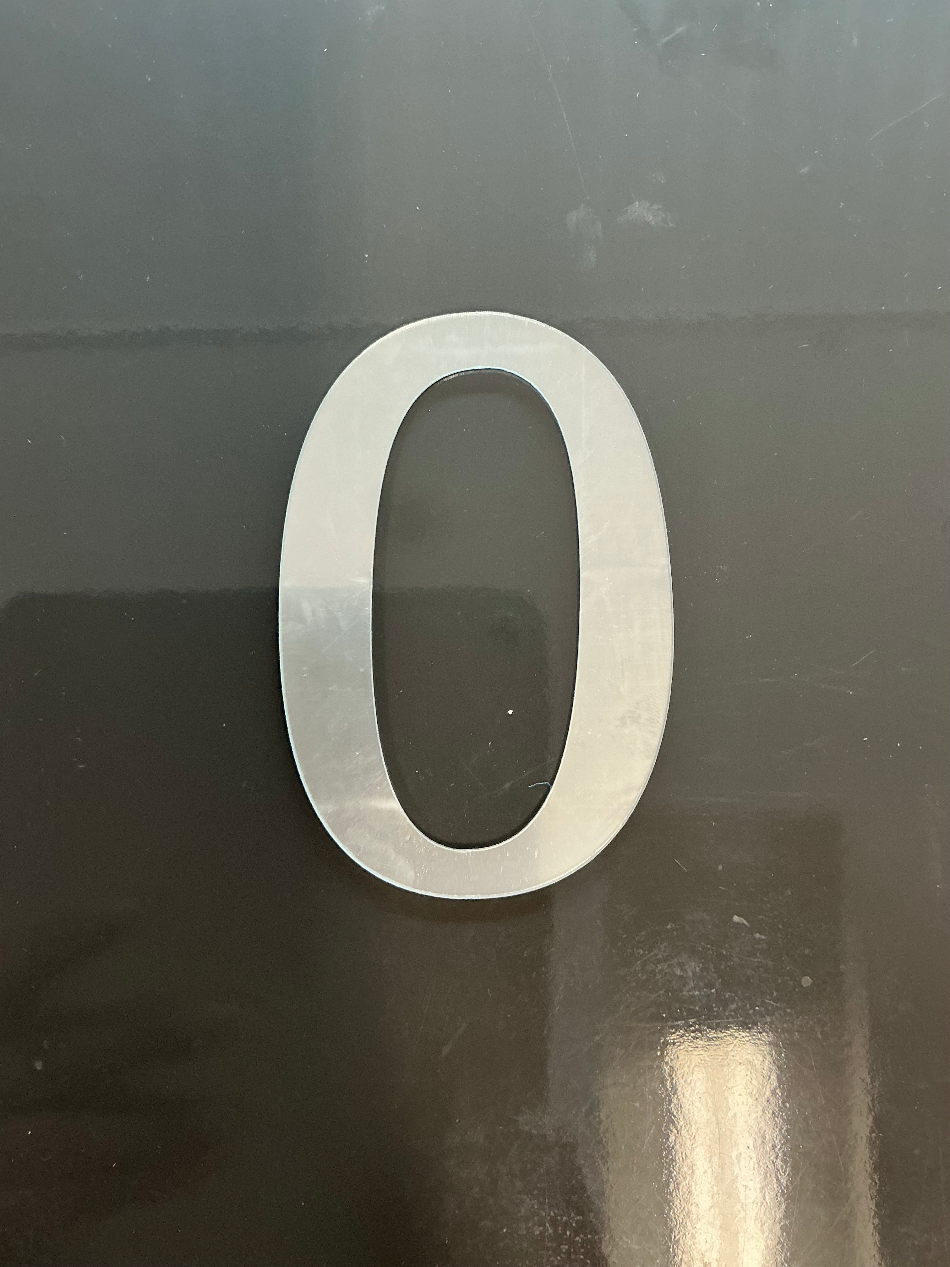 4” Silver number topper-0