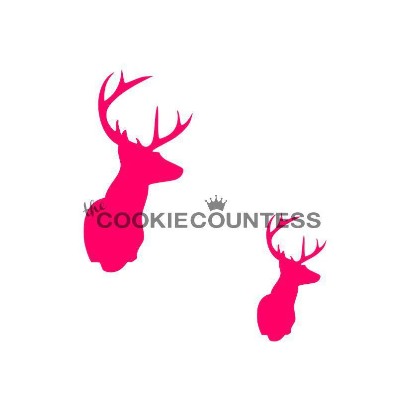 Deer Heads Stencil