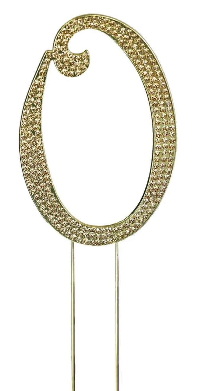 Gold Rhinestone Number-0