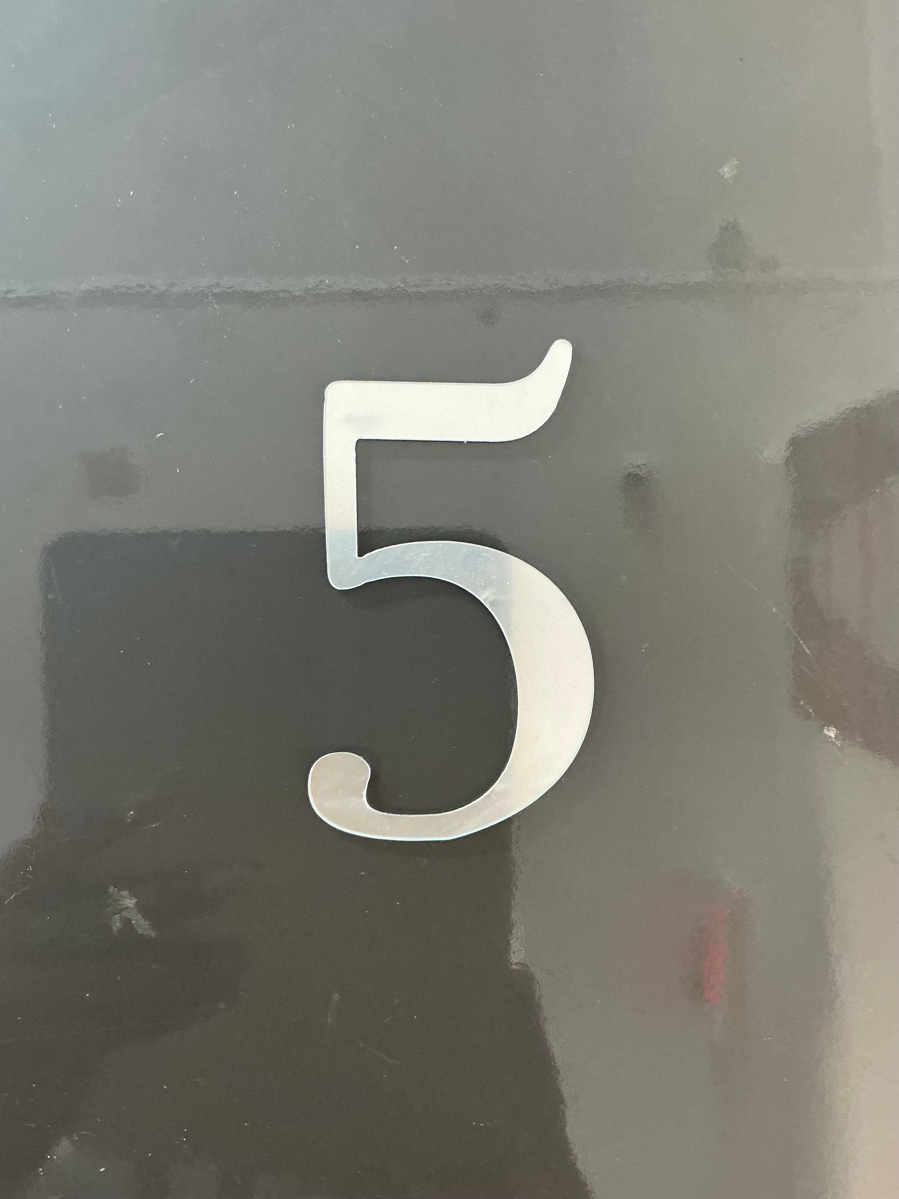 4” Silver number topper-5