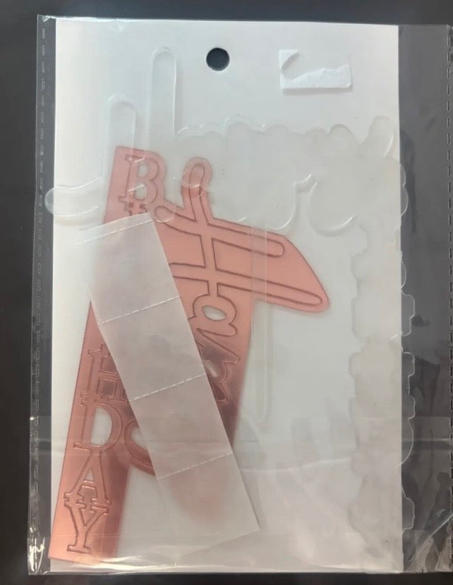 Cake Topper-Sm Rosegold Happy Birthday