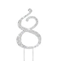 Silver Rhinestone Number-8