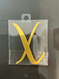4” Gold Cursive Letter Topper-X
