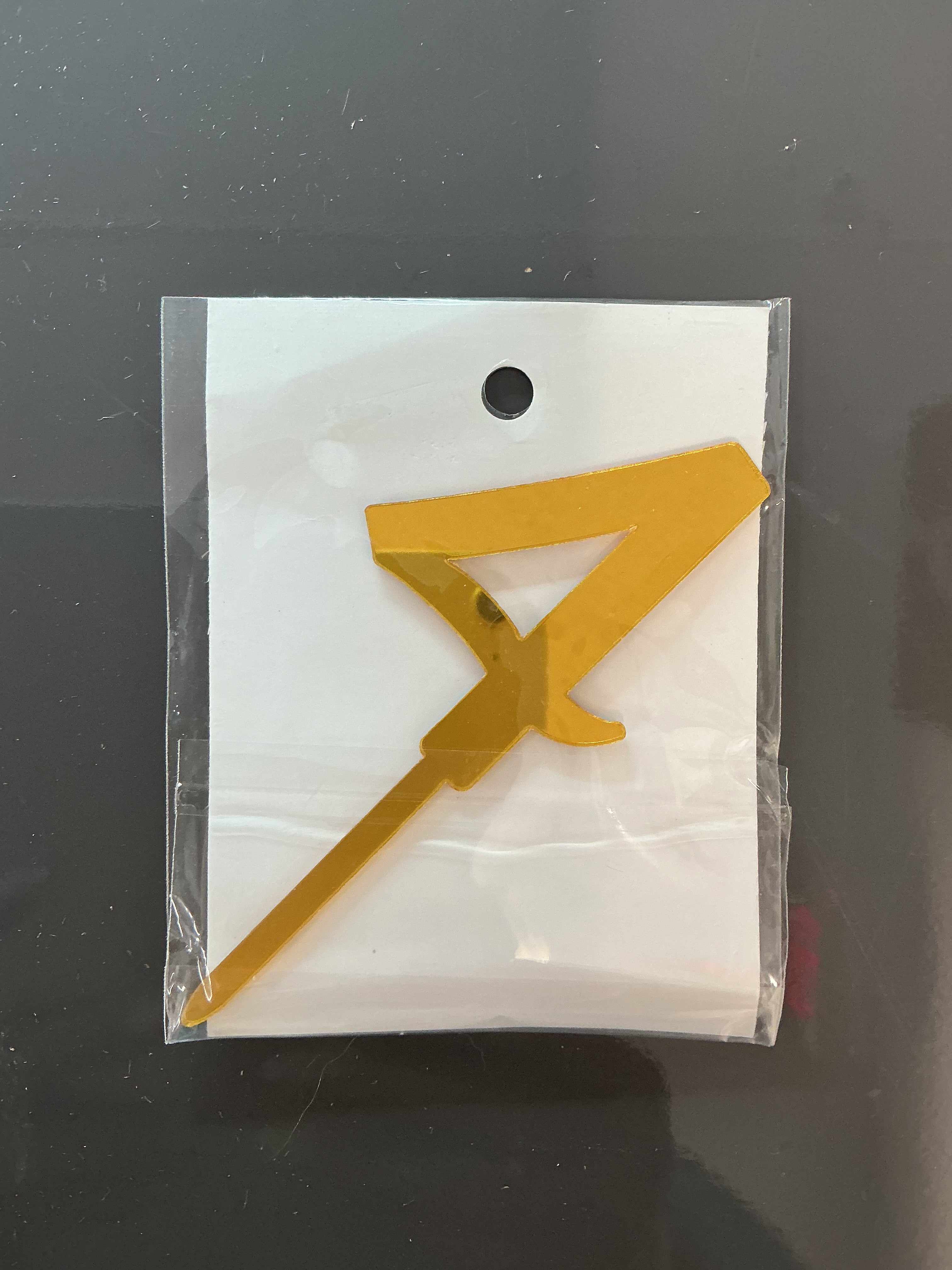2” Golden number topper-4
