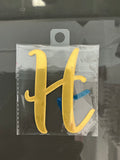 4” Gold Cursive Letter Topper-H