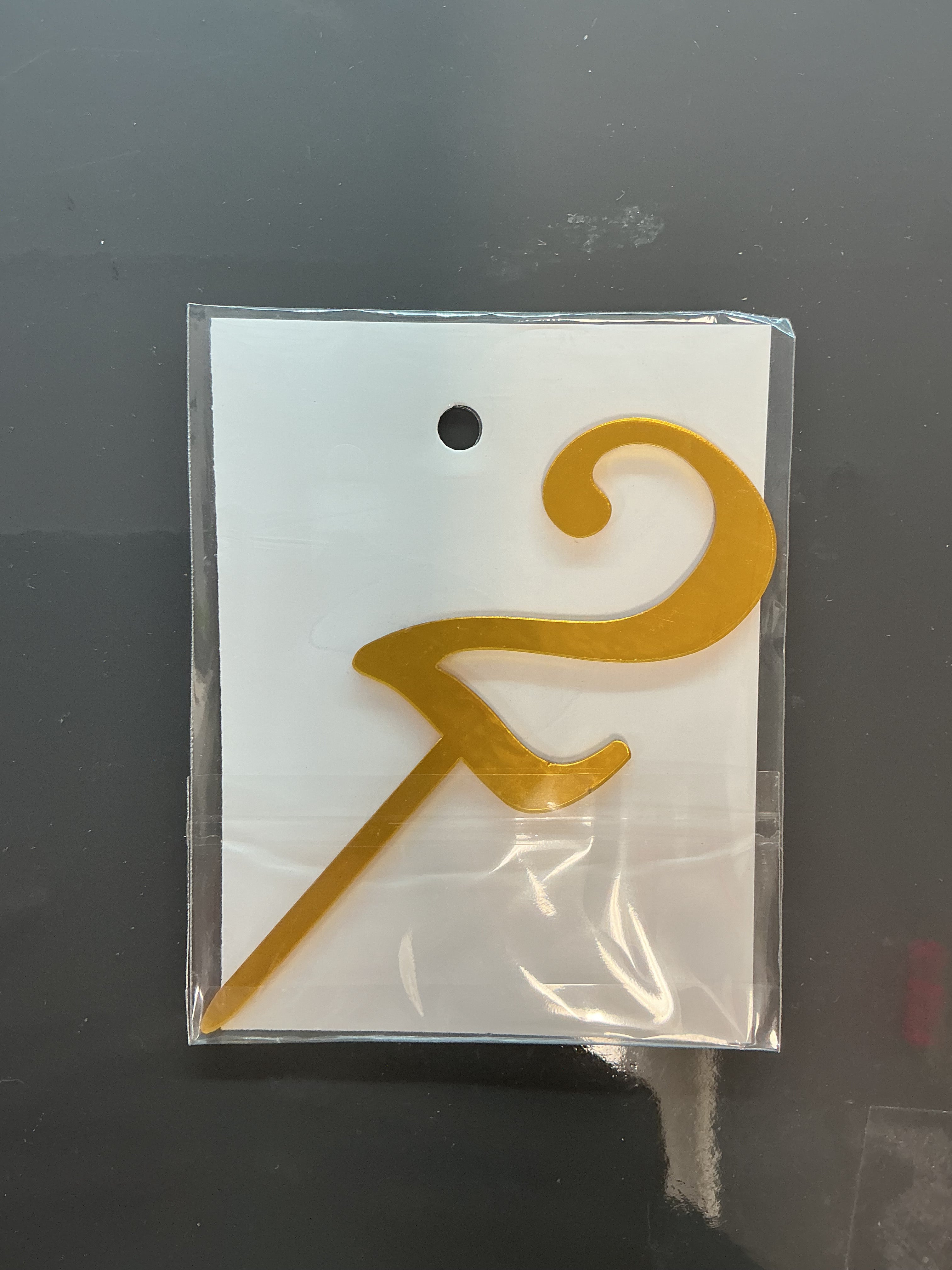 2” Golden number topper-2
