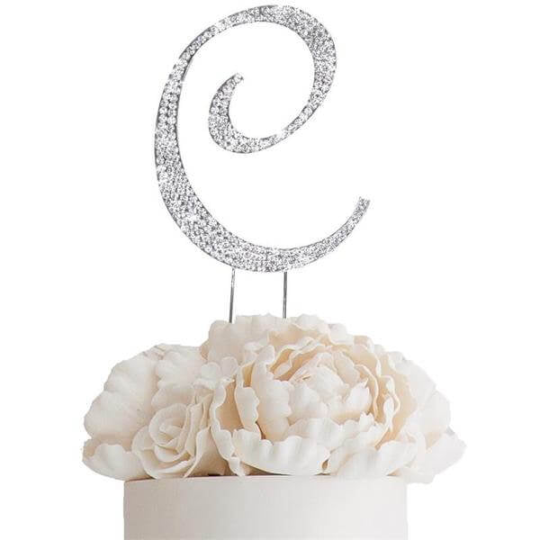 Rhinestone Letter Topper-C
